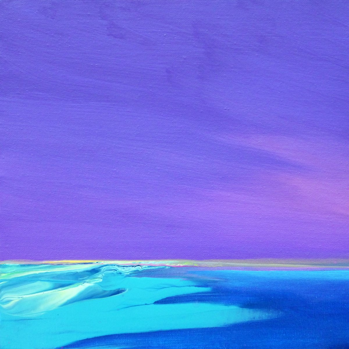 Abstract Painting By Jacob Jugashvili, 12 X 12, Tuesday Evening Iv, Original Artwork