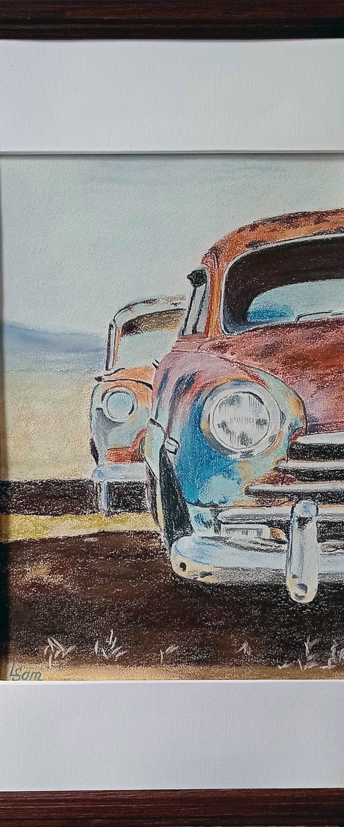 Rust and chrome on an old car by Liubov Samoilova