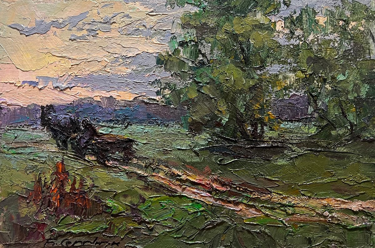 Along The Country Road By Boris Serdyuk, 12 X 8, Artwork For Sale On Artfinder