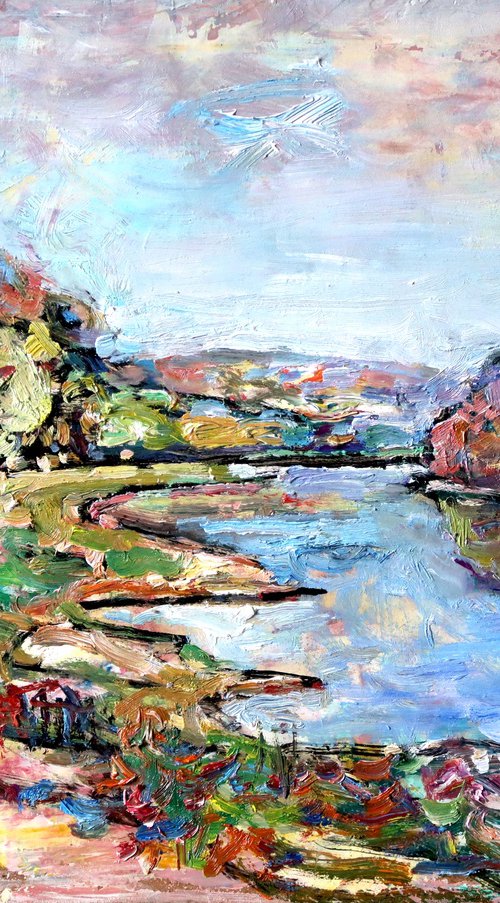 Spring and the Dniester by Nikifor Swiristuhin