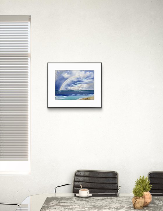 Rainbow over the sea Regatta