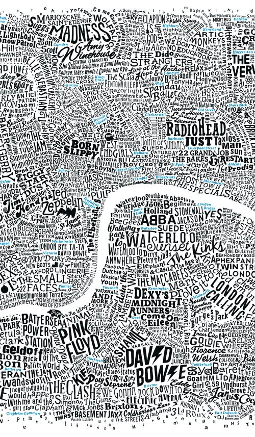 Music Map Of London (Blue Acc) by Dex