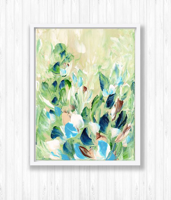 Tranquility Blooms 23 - Floral Painting by Kathy Morton Stanion