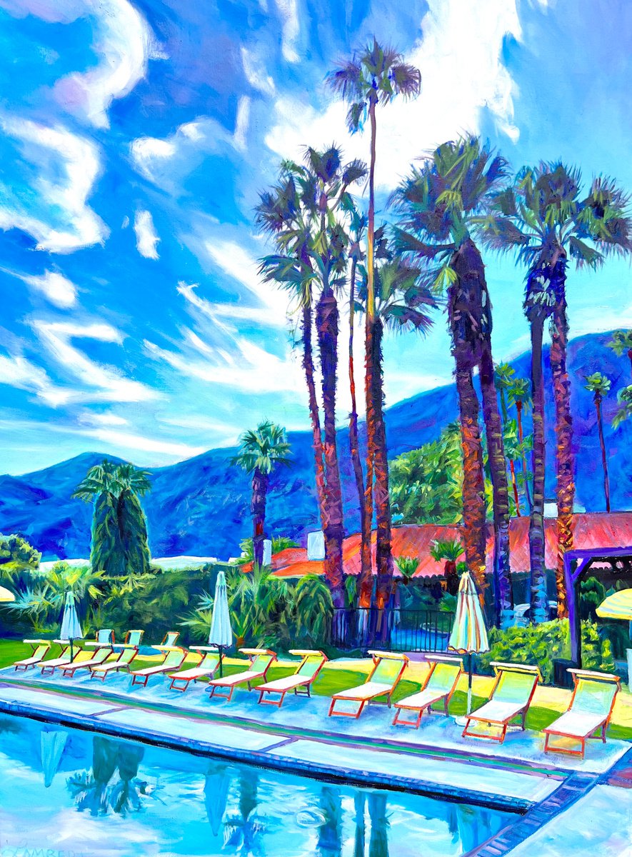 Poolside in Palm Springs by Bonnie Lambert