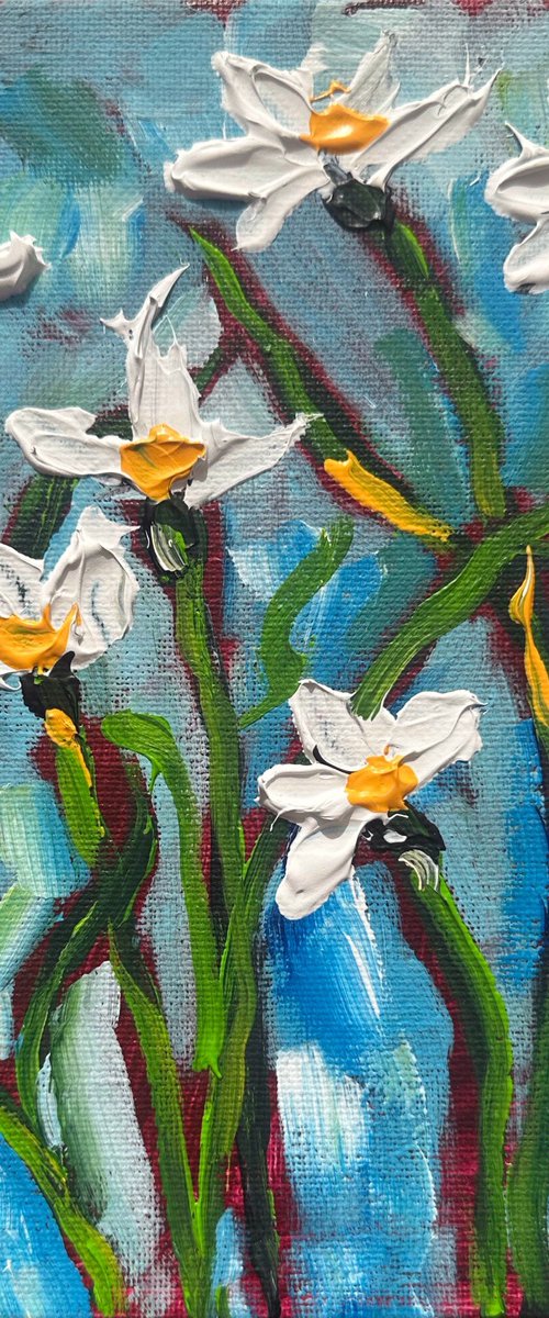 White modern flowers by Oksana Fedorova