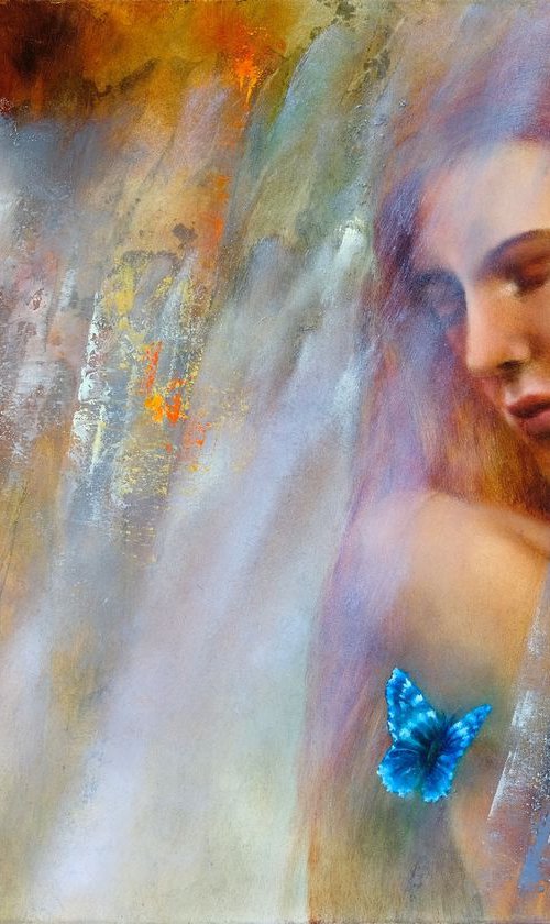 Lara with butterfly by Annette Schmucker