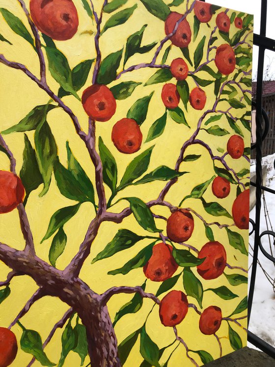 Tree with red apples