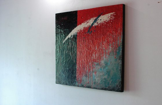 "Feather". Encaustic.