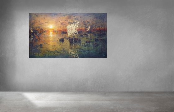 " Harbor of destroyed dreams - Hidden Wounds " (W 100 x H 60 cm) SPECIAL PRICE!!!