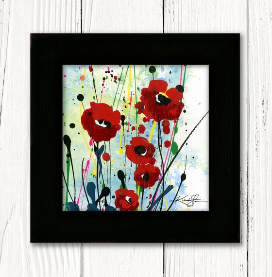 Poppy Dreams 7- Framed Floral art by Kathy Morton Stanion