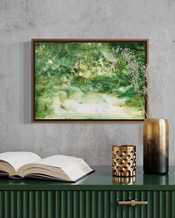 Caverna - green abstract