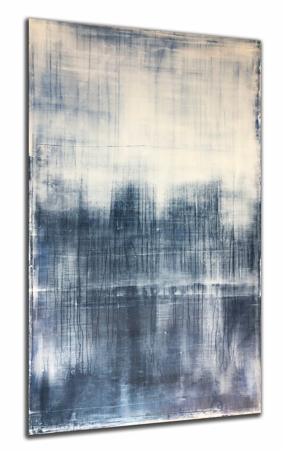 Industrial Blue & White (30x48in)