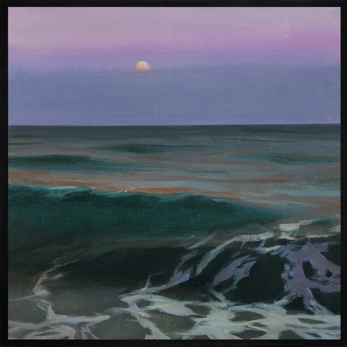 Purple Ocean, Framed By Bo Kravchenko, 12 X 12, Artwork For Sale On Artfinder