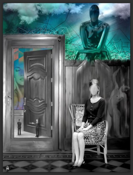 THE ETERNAL BEAUTY | Digital Painting printed on Alu-Dibond with Black wood frame | Unique Artwork | 2015 | Simone Morana Cyla | 33.8 x 45 cm | Art Gallery Quality