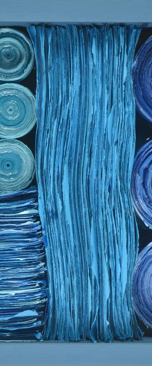 Blue Coiled Lines lI by Matthew Dean