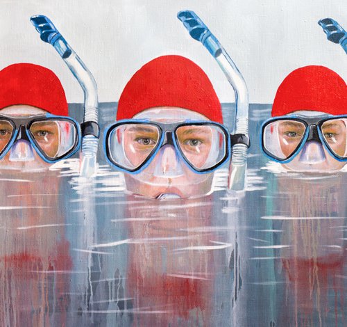 The army of snorkellers by Anastasia Korsakova