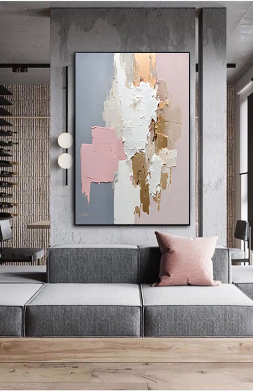 Blush Pink City Square in Golden Hour by Indie Ru