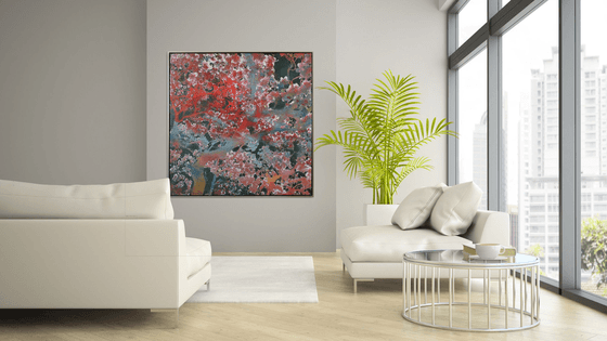 Green & Coral Magnolia