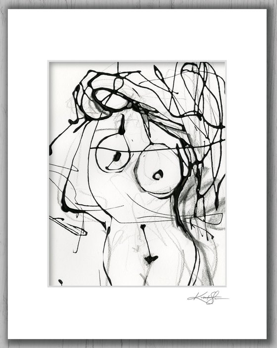 Doodle Nude 22 - Minimalistic Abstract Nude Art by Kathy Morton Stanion