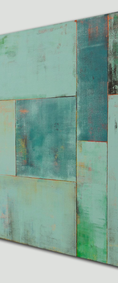 Turquoise Tiles B by Ronald Hunter