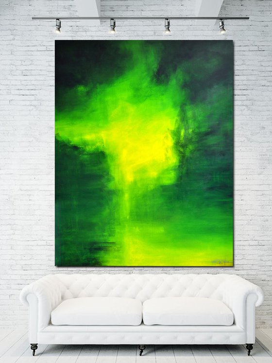 THE DARK SIDES OF OUR EMERALD GREEN MOON (diptych)