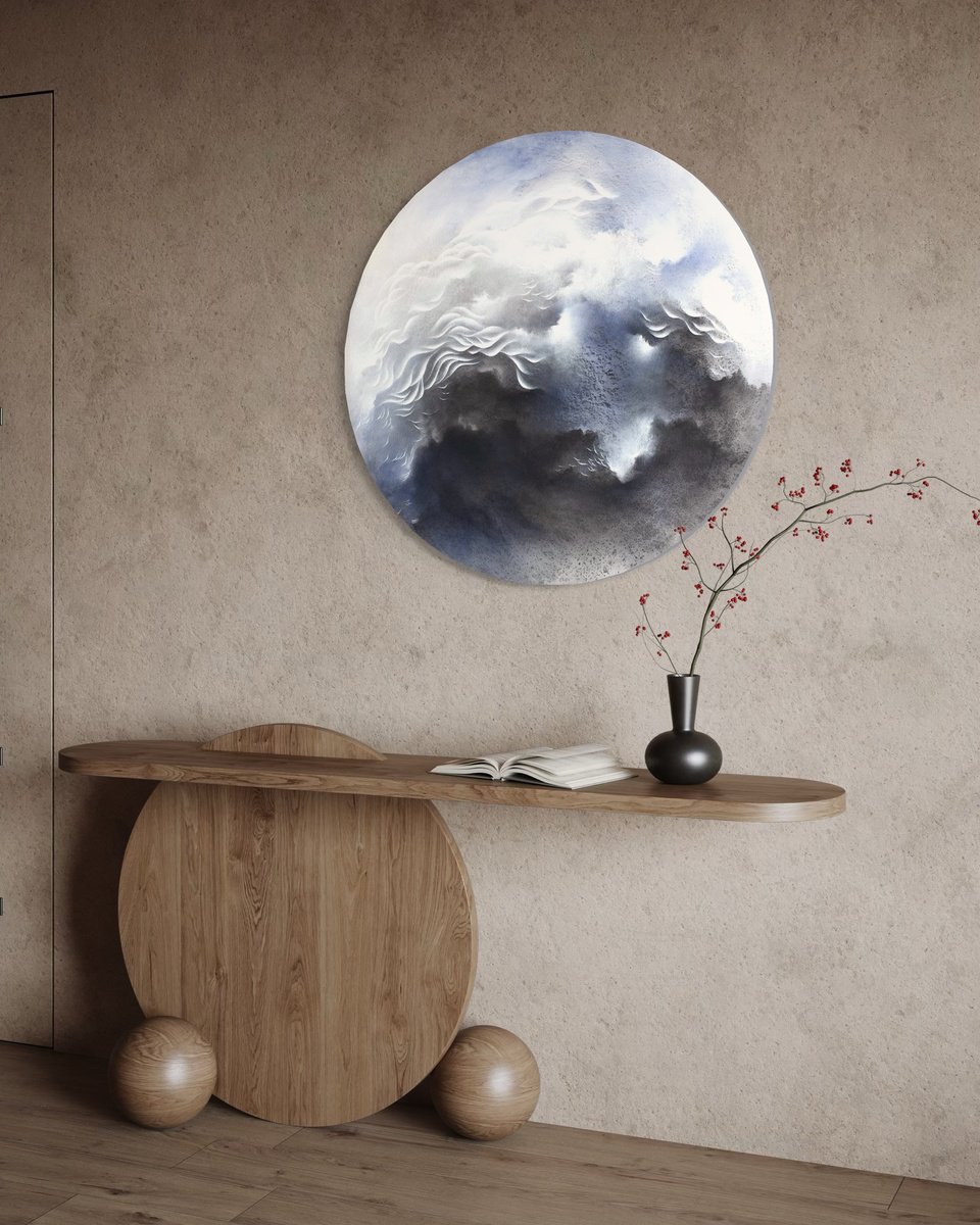 Organic Abstract Acrylic Painting By Francesca Borgo, 39 X 39, Our Breathing Souls, Original Artwork