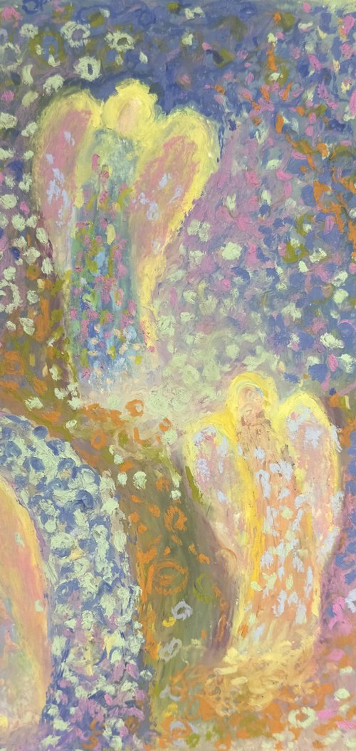 Angels in the cherry tree by Nataliia Zaharuk