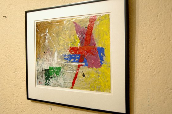 "Abstract Variations # 88". Matted and framed.