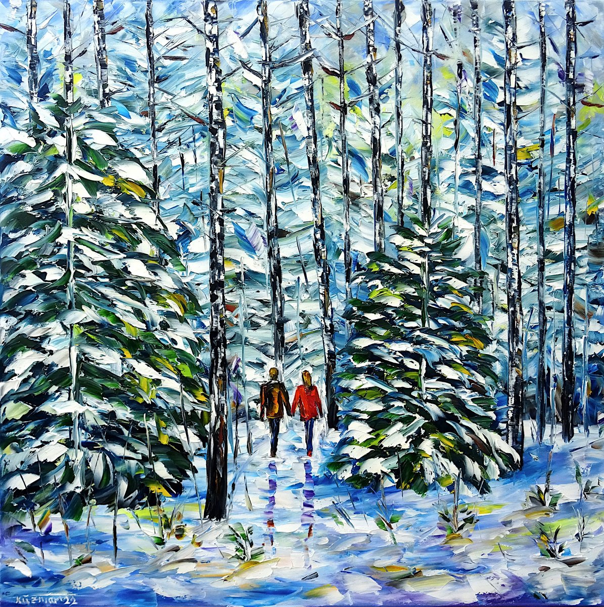 In the winter forest by Mirek Kuzniar