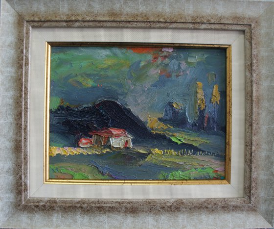 Spring day, Framed oil painting