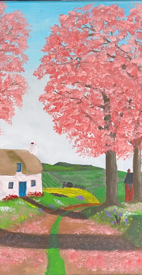 Cherry blossom walk by Alan Horne Art Originals