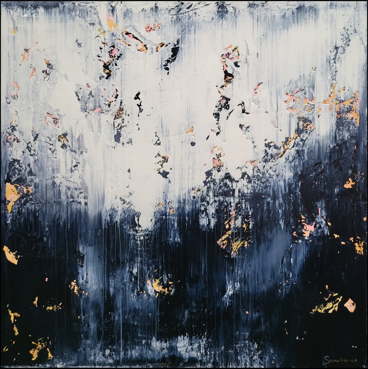 Abstract Acrylic Painting By Alex Senchenko, 39 X 39, Abstract 2321, Original Artwork