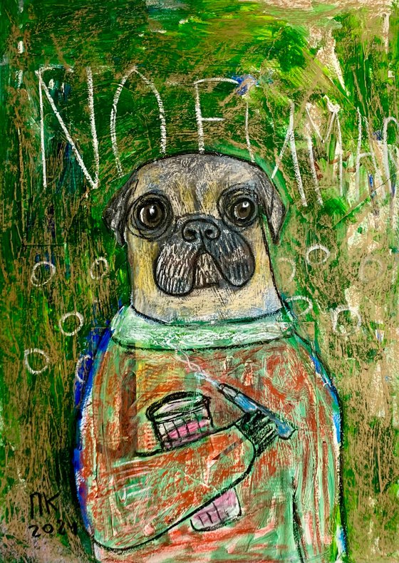 Smoking pug #7