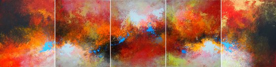 250x60cm. / Abstract Painting / © 2019 Alex Senchenko. /  Renewal