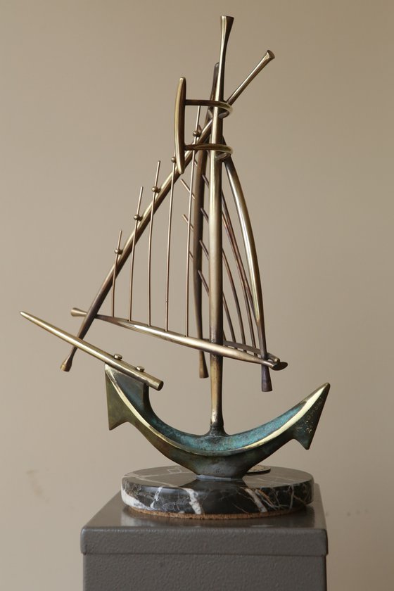 Sailboat with anchor