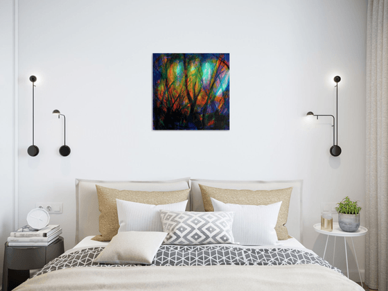 Abstract forest #6 - stylized painting deco design art ideal gift interior decor abstraction minimalist