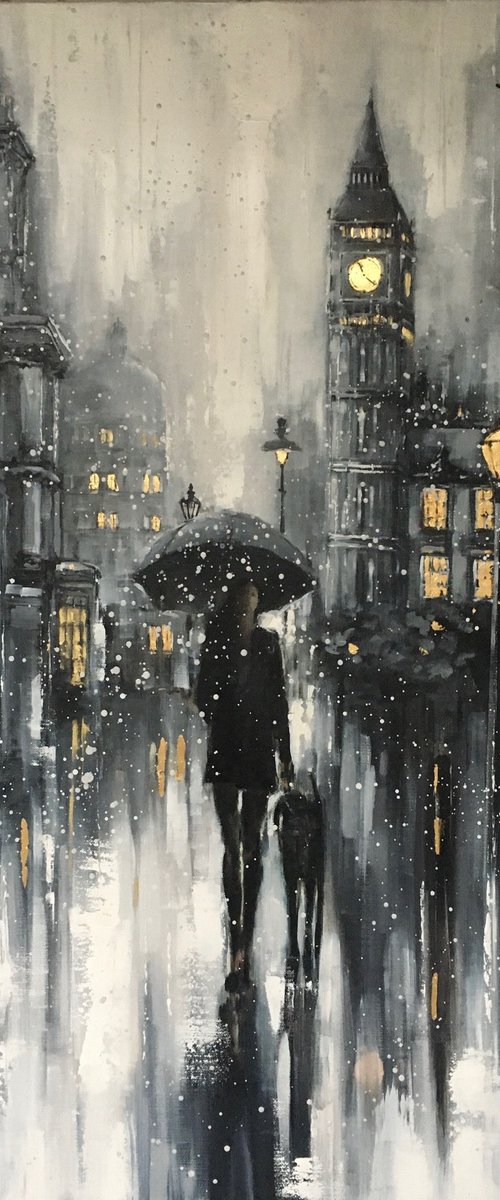 'Evening With Best Friend' Gilded by Ewa Czarniecka