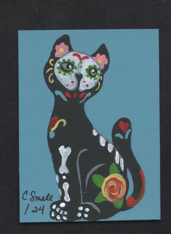 Day of the Dead Black Cat