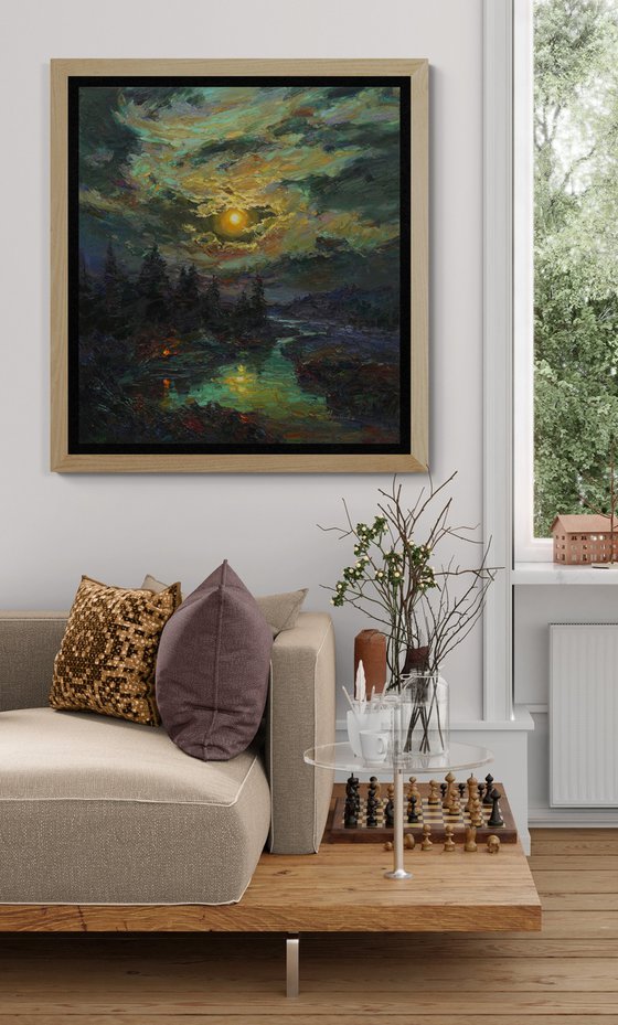 Mysterious Night over the river