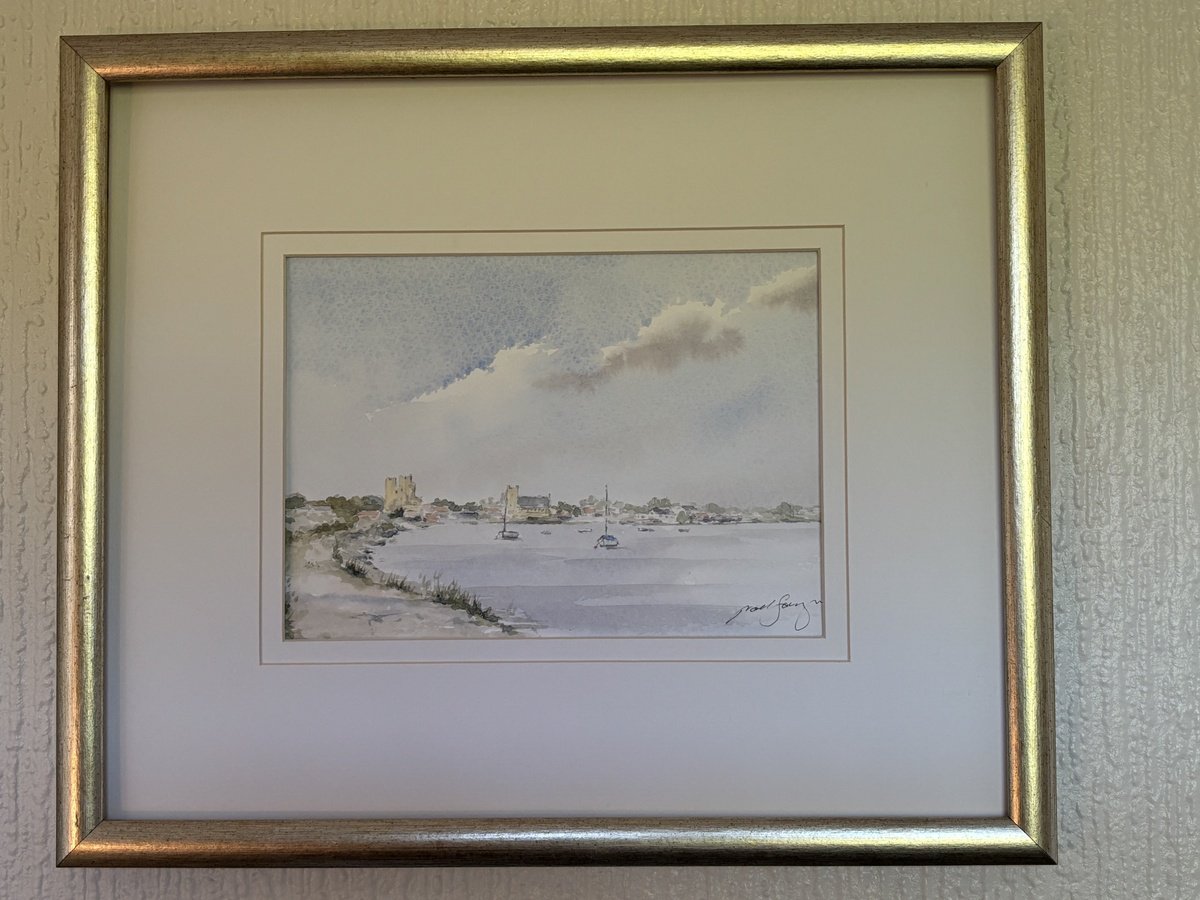 Impressionistic Landscape Watercolour By Noel Sawyer, 10 X 8", Orford From The Coast Path, Original Artwork