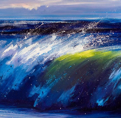Ocean Wave Beach painting by Bozhena Fuchs