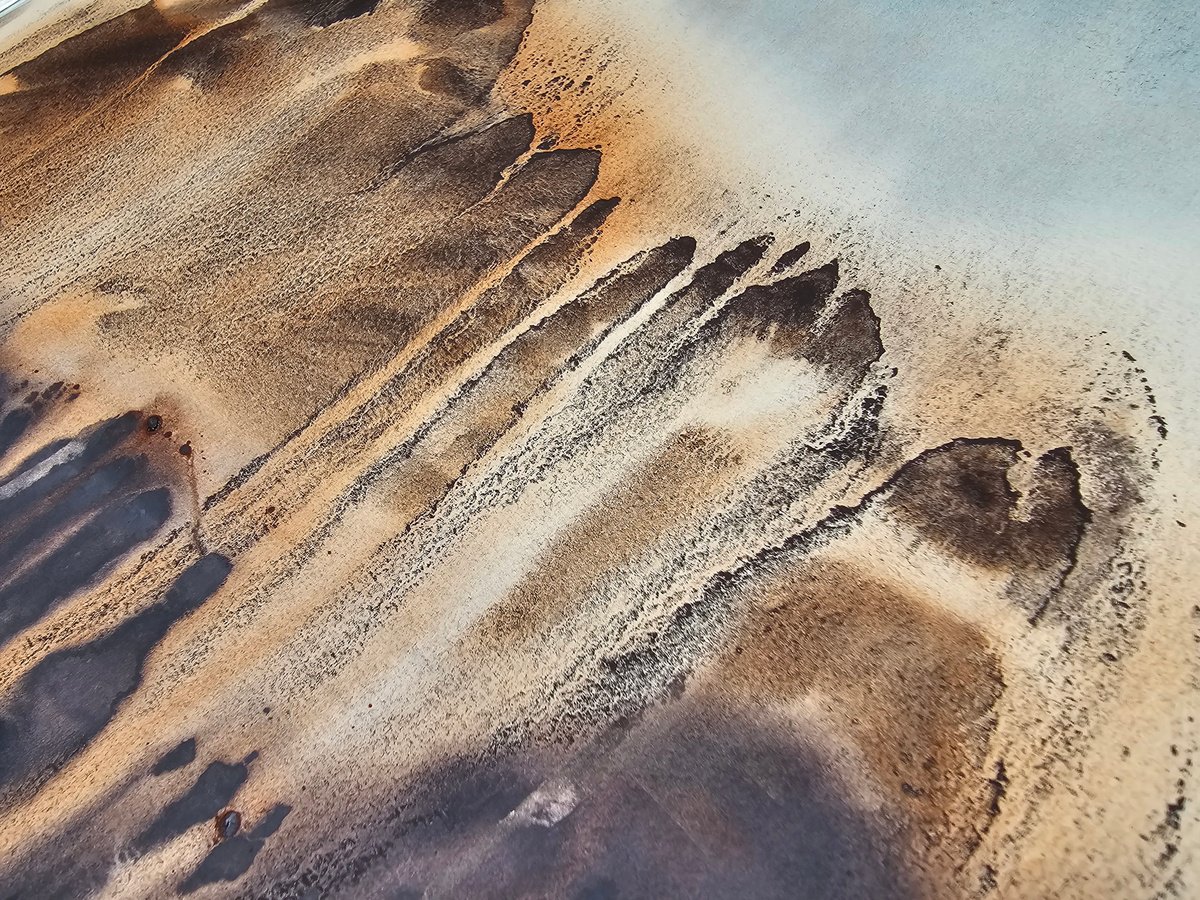 Impressionistic Landscape Watercolour By Elena Genkin, 17 X 12, Where Mountains Weep, Original Artwork