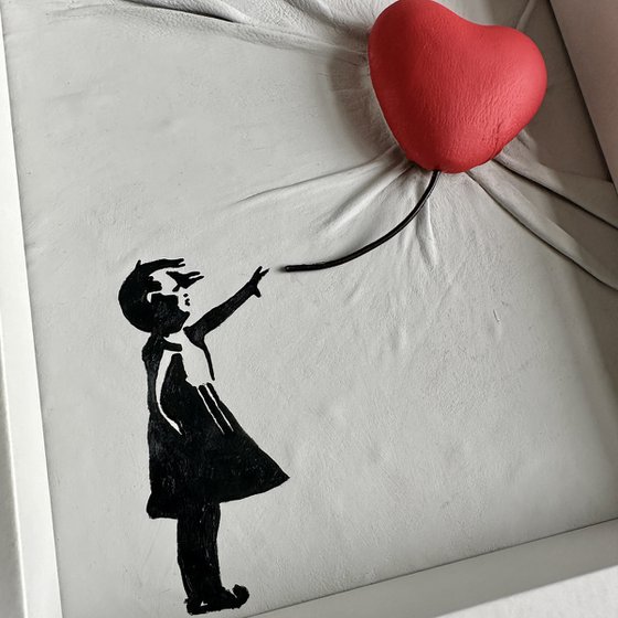 Girl With a Red Heart Balloon