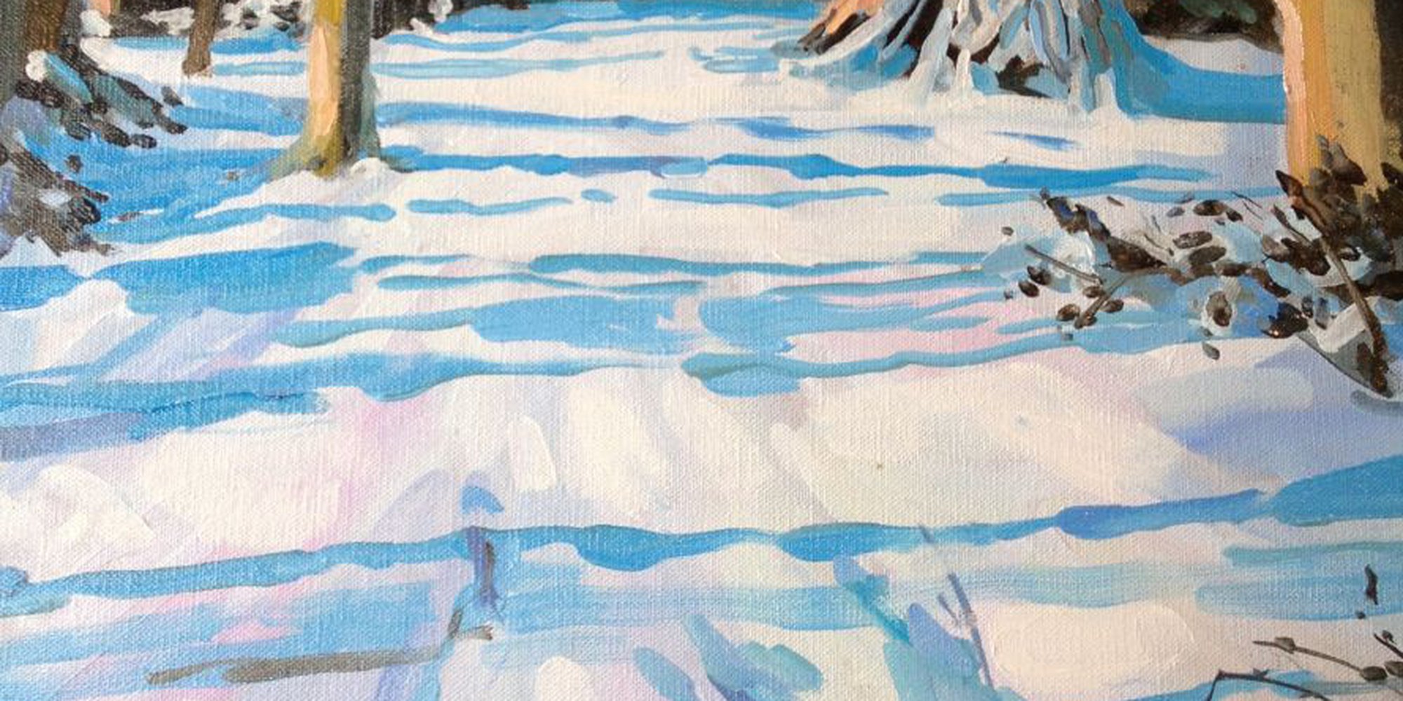Art of the Day: "Katharine Rowe, Snowy den on Wimbledon Common, 2013" by Katharine Rowe