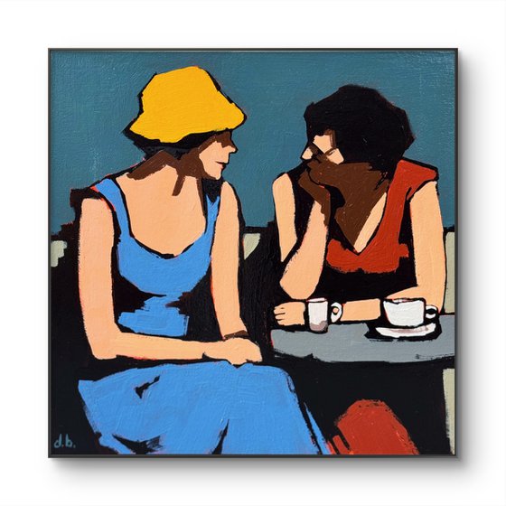 Woman in Yellow Hat - Original Painting Small