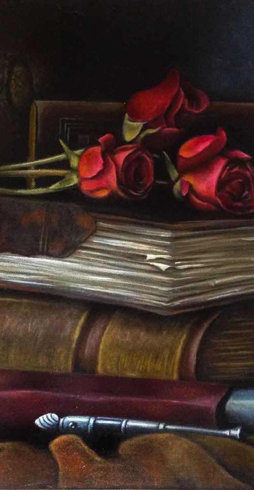 A well planned murder - Original Oil by Lianne Issa