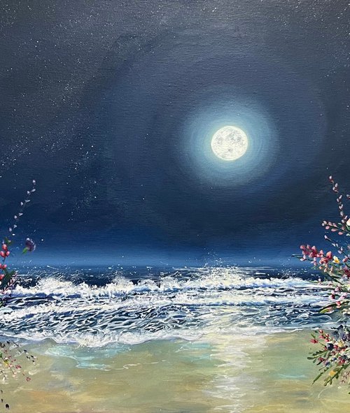 Full moon lights up the night.. by Emma Sian Pritchard