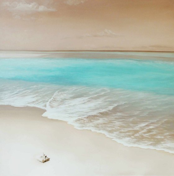 "Orange horizon" Seascape oil art
