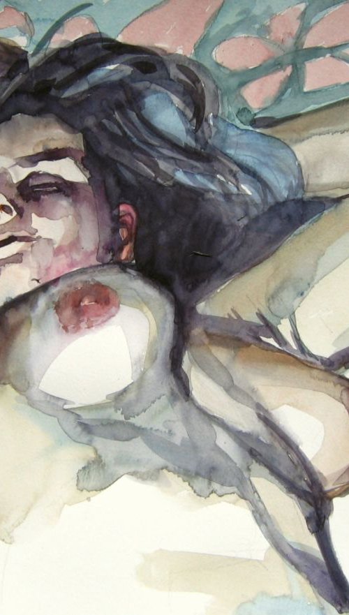 nude  (sweet dreams ) by Goran Žigolić Watercolors