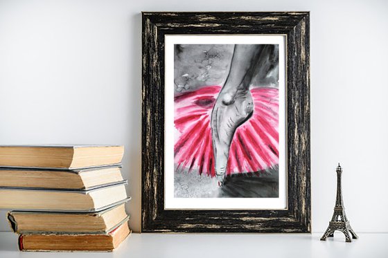 Ballet Feet original watercolor painting